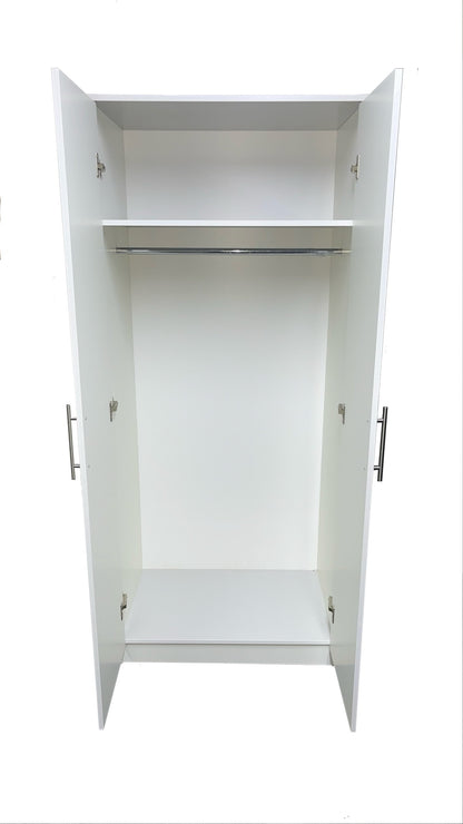 2 door double wardrobe | space-saving bedroom wardrobe | Midland wooden closet